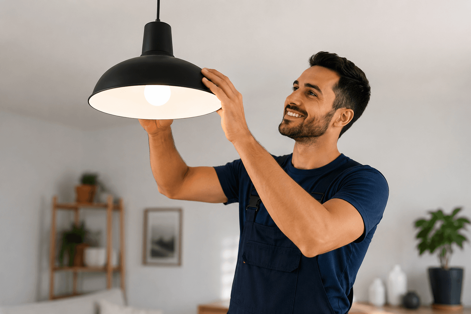 Profissional realizando manutenção residencial